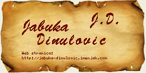 Jabuka Dinulović vizit kartica